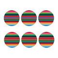 Colorful Mexican Blanket Pattern Print Coaster Set