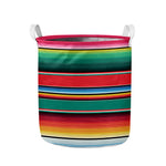 Colorful Mexican Blanket Pattern Print Collapsible Laundry Basket