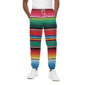 Colorful Mexican Blanket Pattern Print Cotton Sweatpants