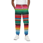 Colorful Mexican Blanket Pattern Print Cotton Pants