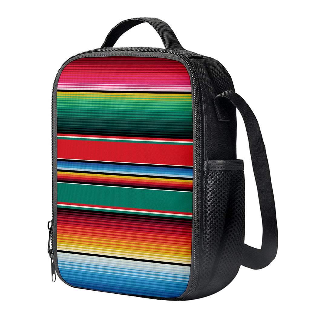Colorful Mexican Blanket Pattern Print Crossbody Lunch Bag