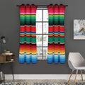 Colorful Mexican Blanket Pattern Print Grommet Curtain Panels