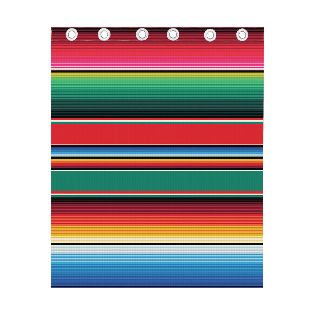 Colorful Mexican Blanket Pattern Print Curtain