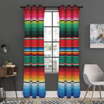 Colorful Mexican Blanket Pattern Print Curtain