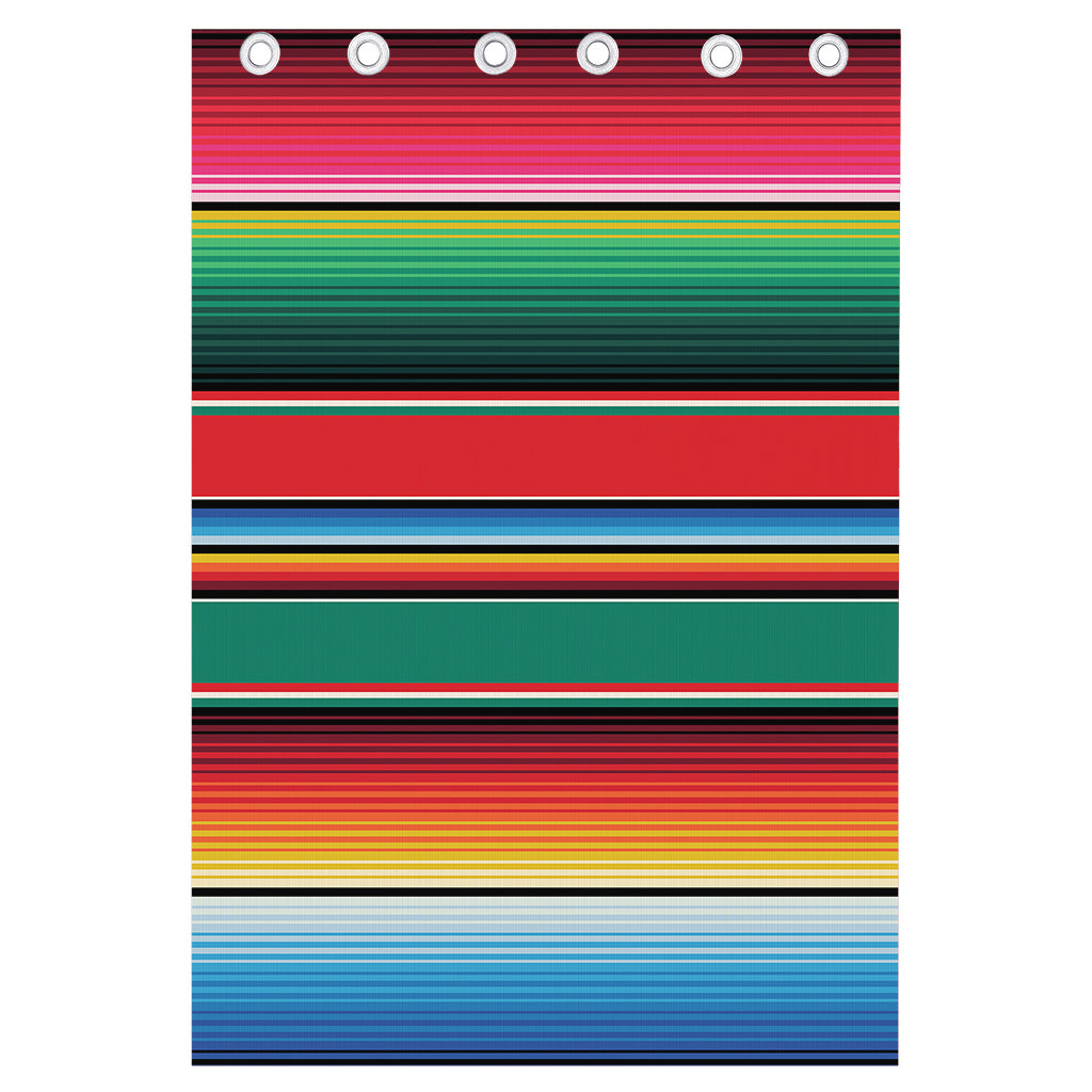 Colorful Mexican Blanket Pattern Print Curtain
