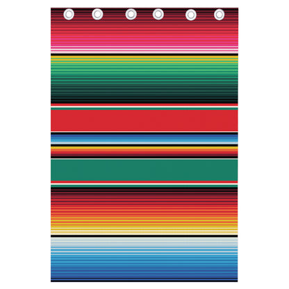 Colorful Mexican Blanket Pattern Print Curtain