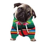 Colorful Mexican Blanket Pattern Print Dog Zip Up Hoodie