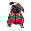 Colorful Mexican Blanket Pattern Print Dog Zip Up Jacket