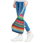 Colorful Mexican Blanket Pattern Print Drawstring Bag