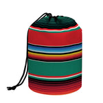 Colorful Mexican Blanket Pattern Print Drawstring Makeup Bag