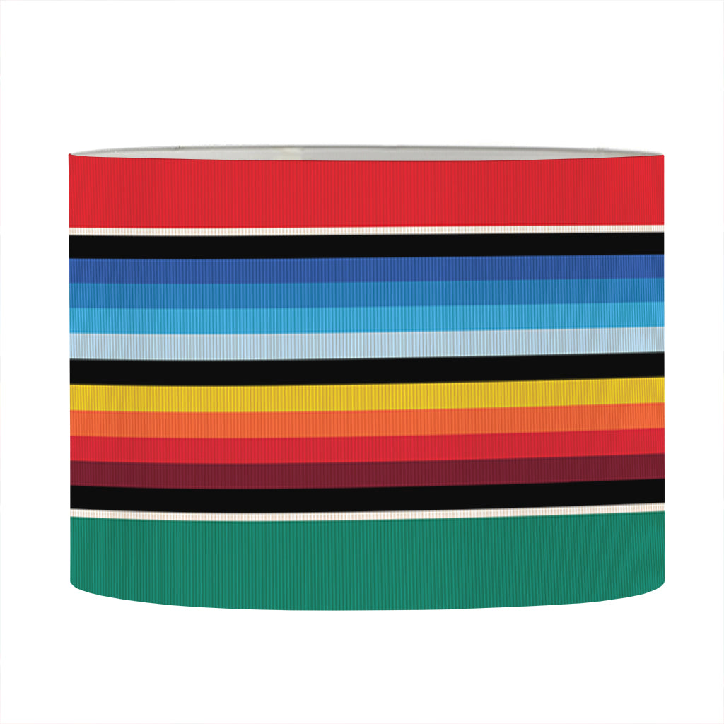 Colorful Mexican Blanket Pattern Print Drum Lamp Shade