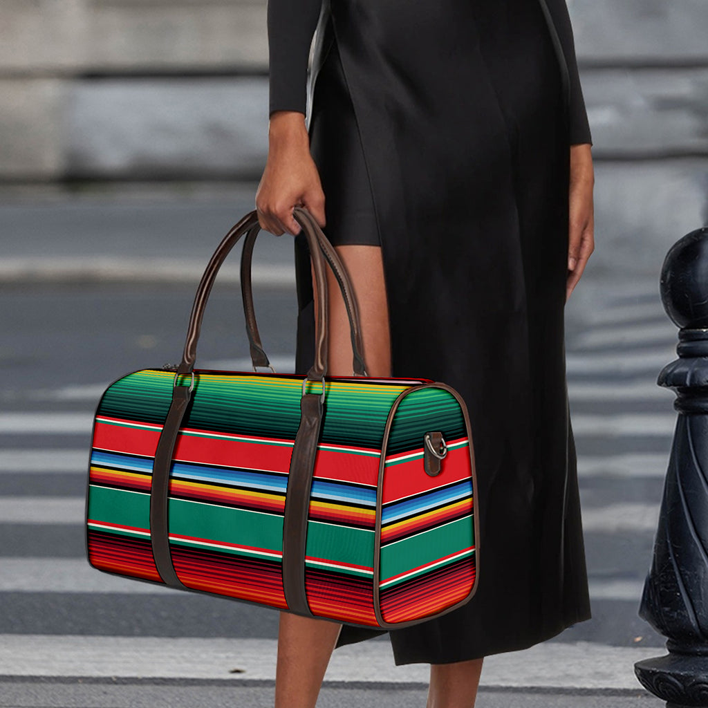Colorful Mexican Blanket Pattern Print Duffle Bag