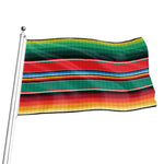 Colorful Mexican Blanket Pattern Print Flag