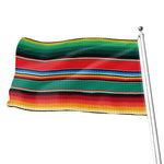 Colorful Mexican Blanket Pattern Print Flag