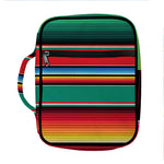 Colorful Mexican Blanket Pattern Print Front Pocket Bible Bag