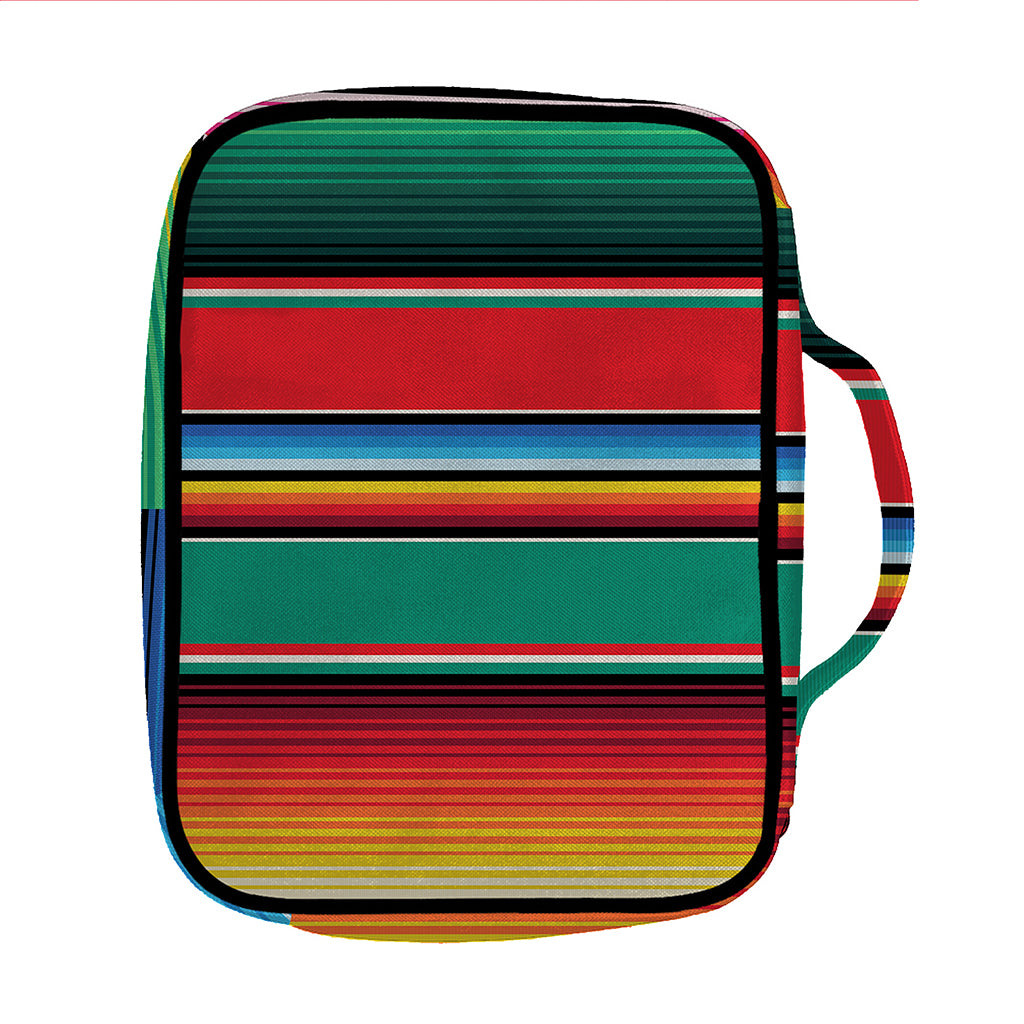 Colorful Mexican Blanket Pattern Print Front Pocket Bible Bag
