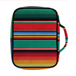 Colorful Mexican Blanket Pattern Print Front Pocket Bible Bag
