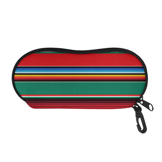 Colorful Mexican Blanket Pattern Print Glasses Case