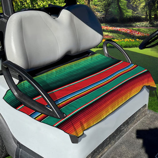 Colorful Mexican Blanket Pattern Print Golf Cart Seat Cover