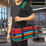 Colorful Mexican Blanket Pattern Print Gym Bag