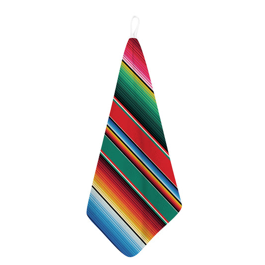 Colorful Mexican Blanket Pattern Print Hand Towel