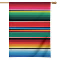 Colorful Mexican Blanket Pattern Print House Flag