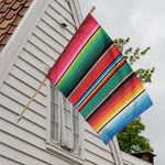 Colorful Mexican Blanket Pattern Print House Flag