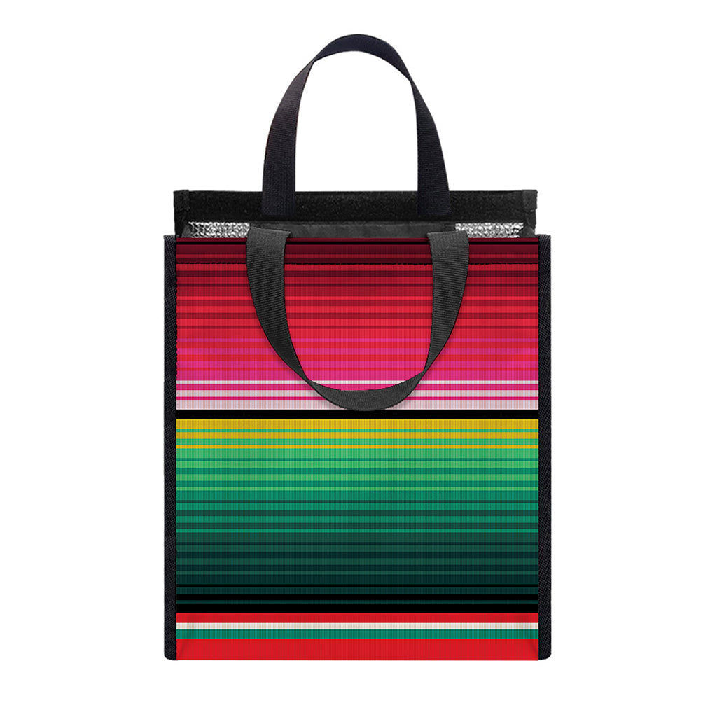 Colorful Mexican Blanket Pattern Print Insulated Lunch Tote