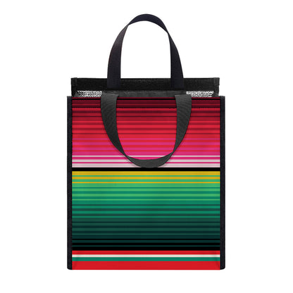Colorful Mexican Blanket Pattern Print Insulated Lunch Tote