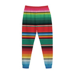 Colorful Mexican Blanket Pattern Print Jogger Pants