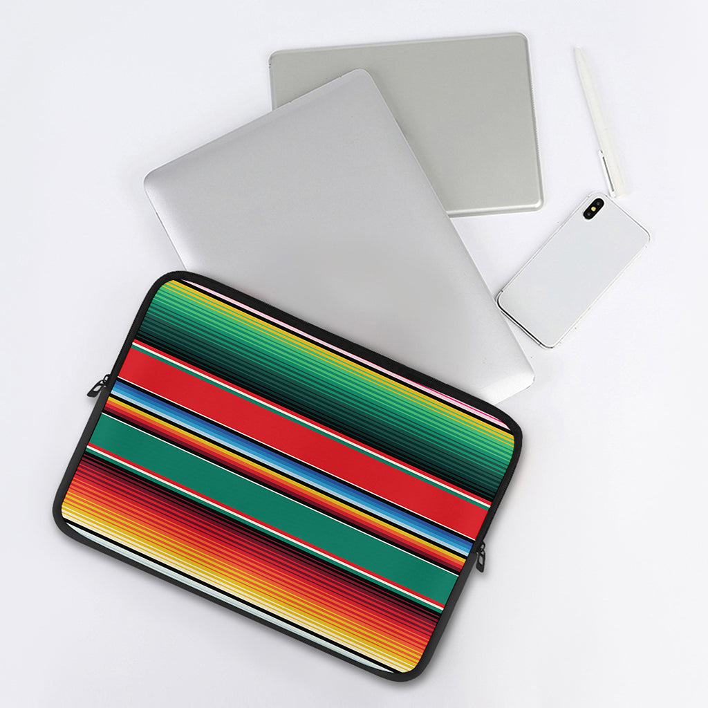 Colorful Mexican Blanket Pattern Print Laptop Sleeve