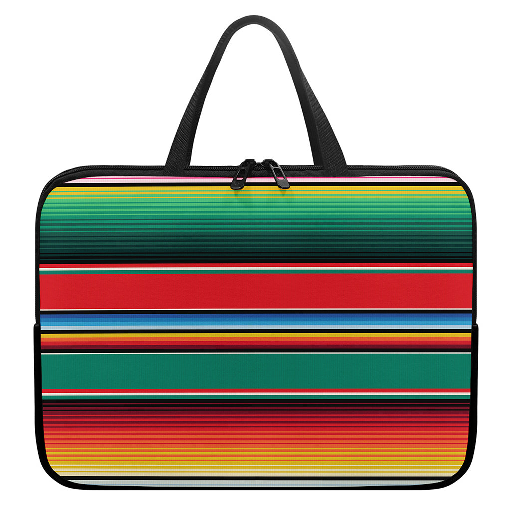 Colorful Mexican Blanket Pattern Print Laptop Sleeve With Handle