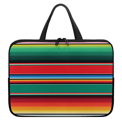 Colorful Mexican Blanket Pattern Print Laptop Sleeve With Handle