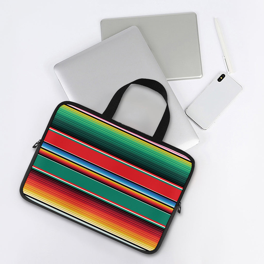 Colorful Mexican Blanket Pattern Print Laptop Sleeve With Handle