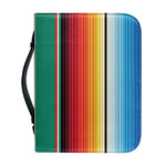 Colorful Mexican Blanket Pattern Print Leather Bible Cover