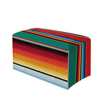 Colorful Mexican Blanket Pattern Print Leather Tissue Box Cover