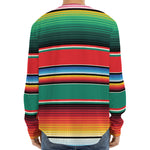 Colorful Mexican Blanket Pattern Print Long Sleeve Baseball Jersey