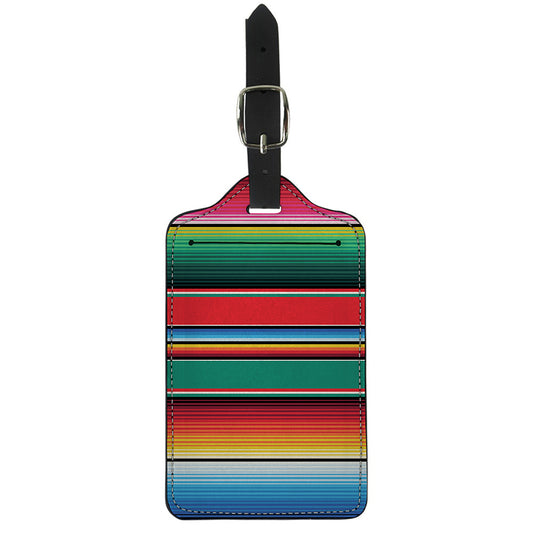 Colorful Mexican Blanket Pattern Print Luggage Tag