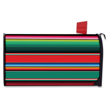 Colorful Mexican Blanket Pattern Print Mailbox Cover
