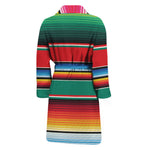 Colorful Mexican Blanket Pattern Print Men's Bathrobe