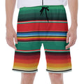 Colorful Mexican Blanket Pattern Print Men's Beach Shorts