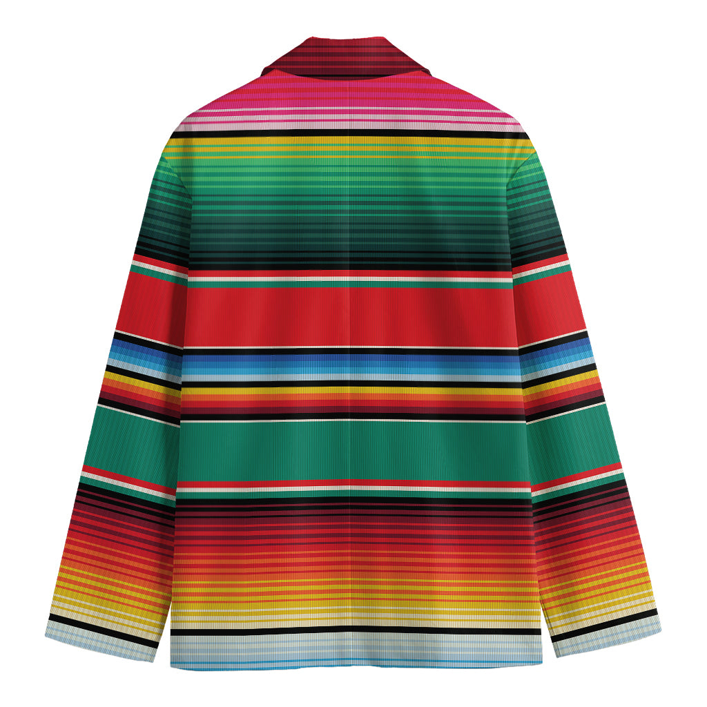 Colorful Mexican Blanket Pattern Print Men's Blazer