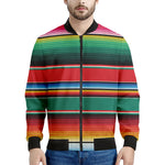 Colorful Mexican Blanket Pattern Print Men's Bomber Jacket