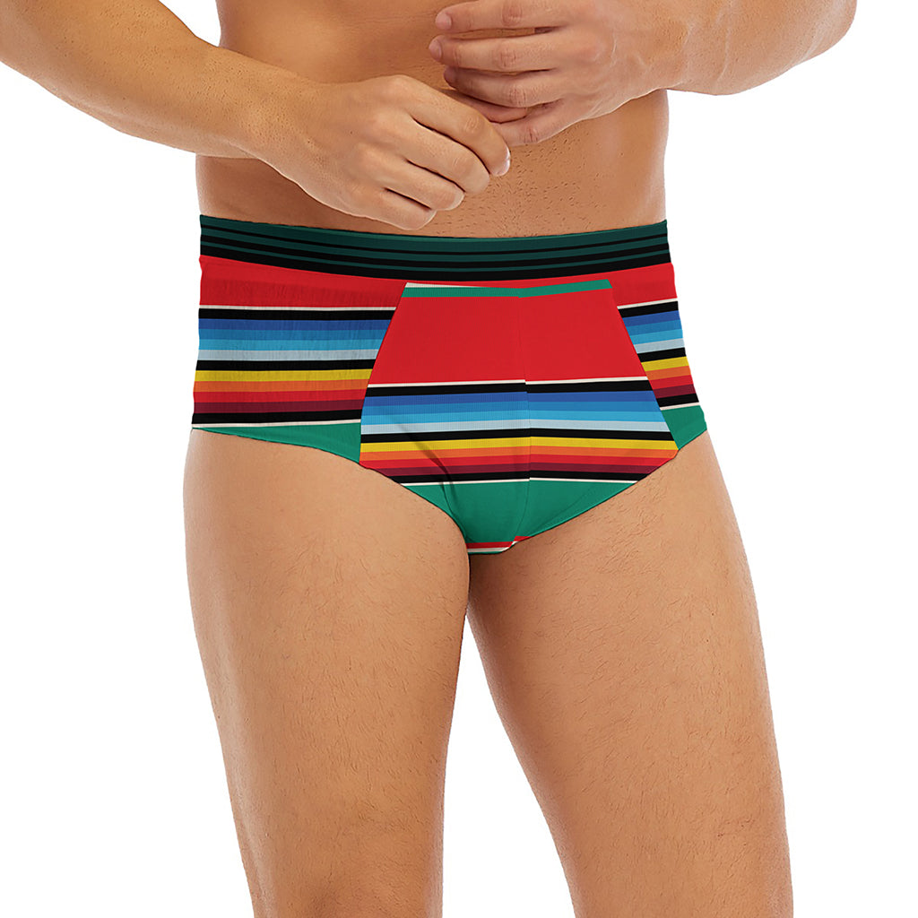 Colorful Mexican Blanket Pattern Print Men's Briefs