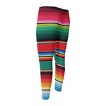 Colorful Mexican Blanket Pattern Print Men's Compression Pants
