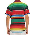 Colorful Mexican Blanket Pattern Print Men's Deep V-Neck Shirt