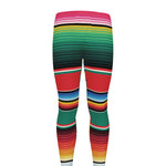 Colorful Mexican Blanket Pattern Print Men's leggings