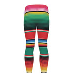 Colorful Mexican Blanket Pattern Print Men's leggings