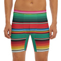 Colorful Mexican Blanket Pattern Print Men's Long Boxer Briefs