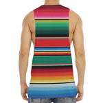 Colorful Mexican Blanket Pattern Print Men's Muscle Tank Top